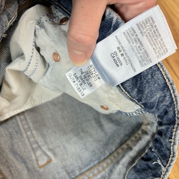 $288 MOTHER The Reifler Jeans Size 28 Early Blue Wash 100% Cotton Denim Pants - Picture 6 of 16